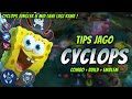 CARA MAIN CYCLOPS SPONGEBOB ! BUILD &amp; EMBLEM CYCLOPS TERSAKIT 2026 ! | CYCLOPS JUNGLE &amp; MID GAMEPLAY
