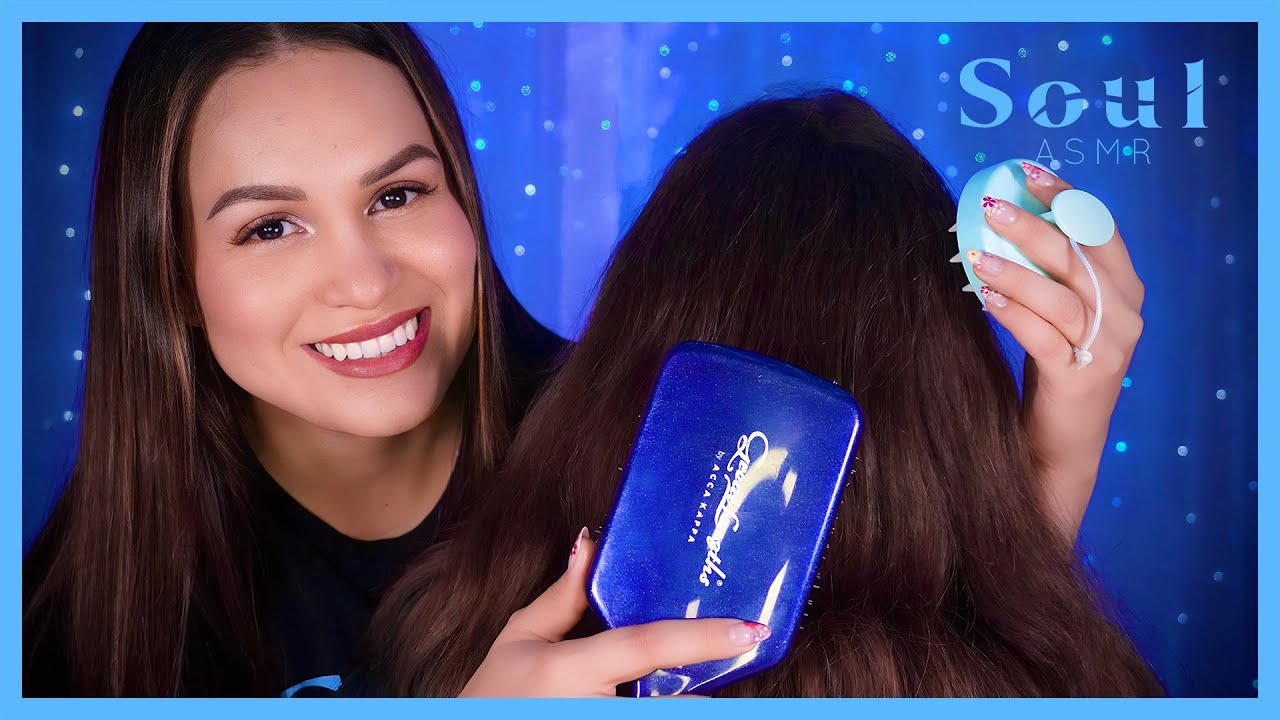 asmr cepillando el cabello 😴 masaje capilar real | Soul ASMR