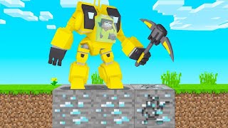 We Made MINING ROBOTS In MINECRAFT! (easy diamonds)