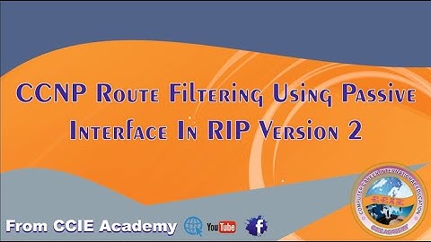 CCNP Route Filtering Using Passive Interface in RIP V2