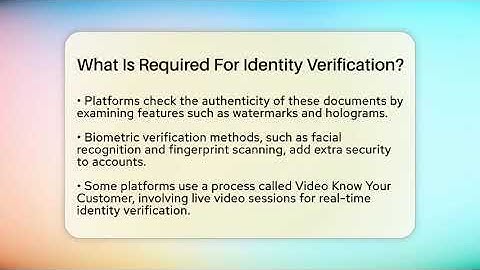 What Is Required For Identity Verification? - Everyday-Networking