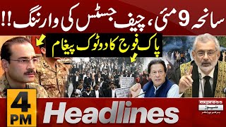 Chief Justice Warning | News Headlines 4 PM | Latest News | Pakistan News