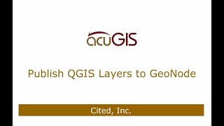 Publish QGIS Layers to GeoNode