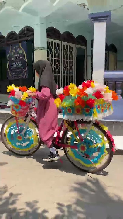 Sepeda Hias Tema Bunga ala Korea