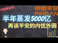 中国平安：半年蒸发5000亿！再谈平安的内忧外困，代理人改革转型的实质影响（发在7月15日首次反弹） #中国平安#中國平安#601318#02318#Ping An Insurance