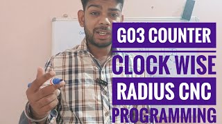 G03- counter clock wise radius cnc programming #cnc #cncprogramming #cncmachine