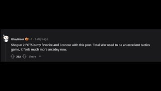 /r/totalwar Admits Nu-TW is Garbage
