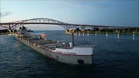 ROBERT S. PIERSON - Downbound After Sunset Port Hu...