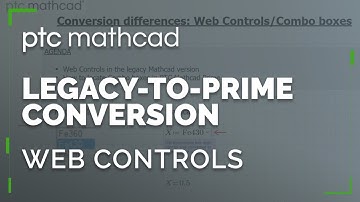 Web Controls | Legacy Mathcad to Mathcad Prime Conversion Differences