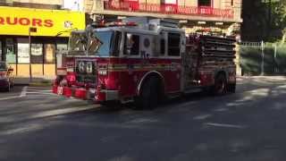 FDNY ENGINE 60 RETURNING TO QUARTER ON 143RD ST. IN THE SOUTH BRONX AREA OF THE BRONX, NYC.