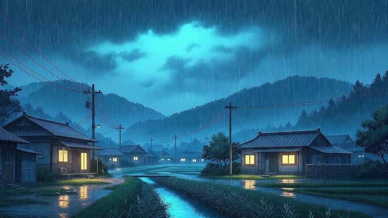 Rain Sounds plus Lofi for Productivity in a Soft Korean Mood to Block Distractions 😌
