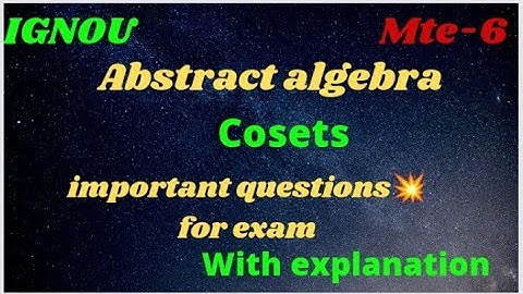Abstract algebra||mte6||lagarange
