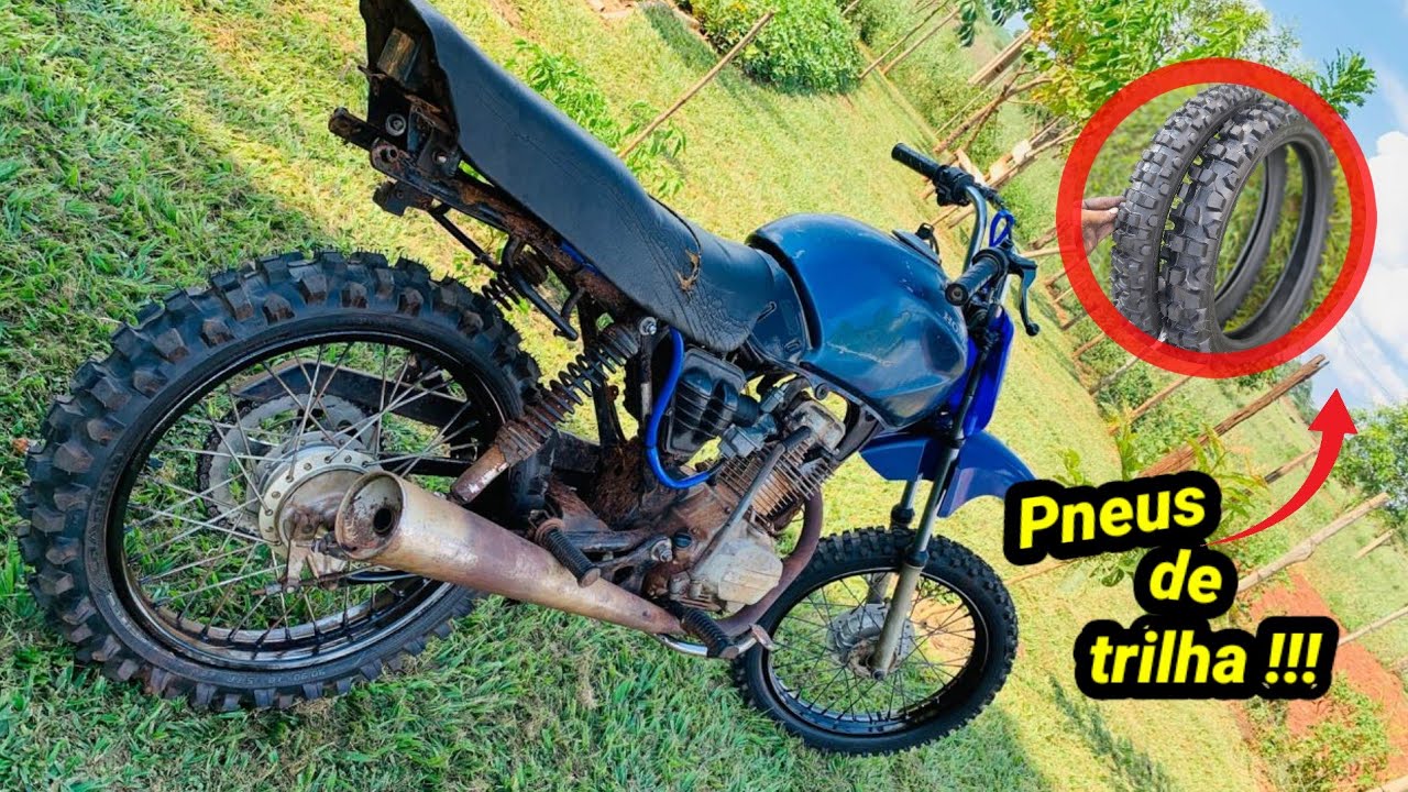 PNEUS DE TRILHA NA CG !!! (Aprenda passo a passo como instalar na sua moto!)