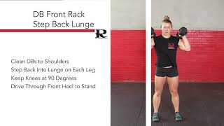 DB Front Rack Step back lunge