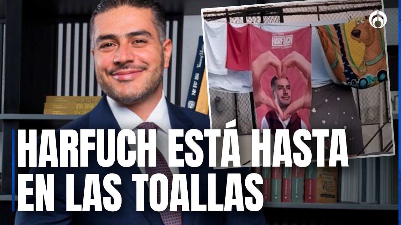 Harfuch recibe tanto amor... que hasta su cara aparece en toallas