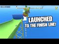 LAUNCHED TO THE FINISH LINE! OVERFILLED ONLINE ARCADE GAMEPLAY! Wobbly Life Arcade!