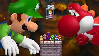 What if Mario Allstars fight Evil Luigi & Evil Red Yoshi in NSMBW