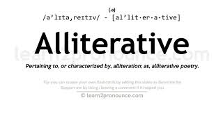 Aliterasyonlu Okunuşu Alliterative Tanımı