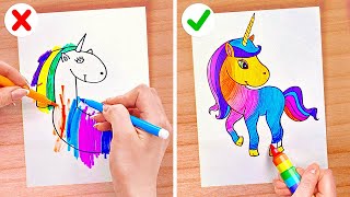 DES ASTUCES DES DESSIN ET DES TRUCS ARTISTIQUES || Des Astuces Faciles et Sympas Par 123 GO Like!