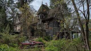 Abandoned Collapsing 1970's Mansion  Multiple Classic Cars left