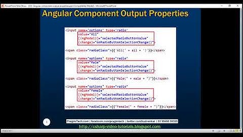 Angular component output properties