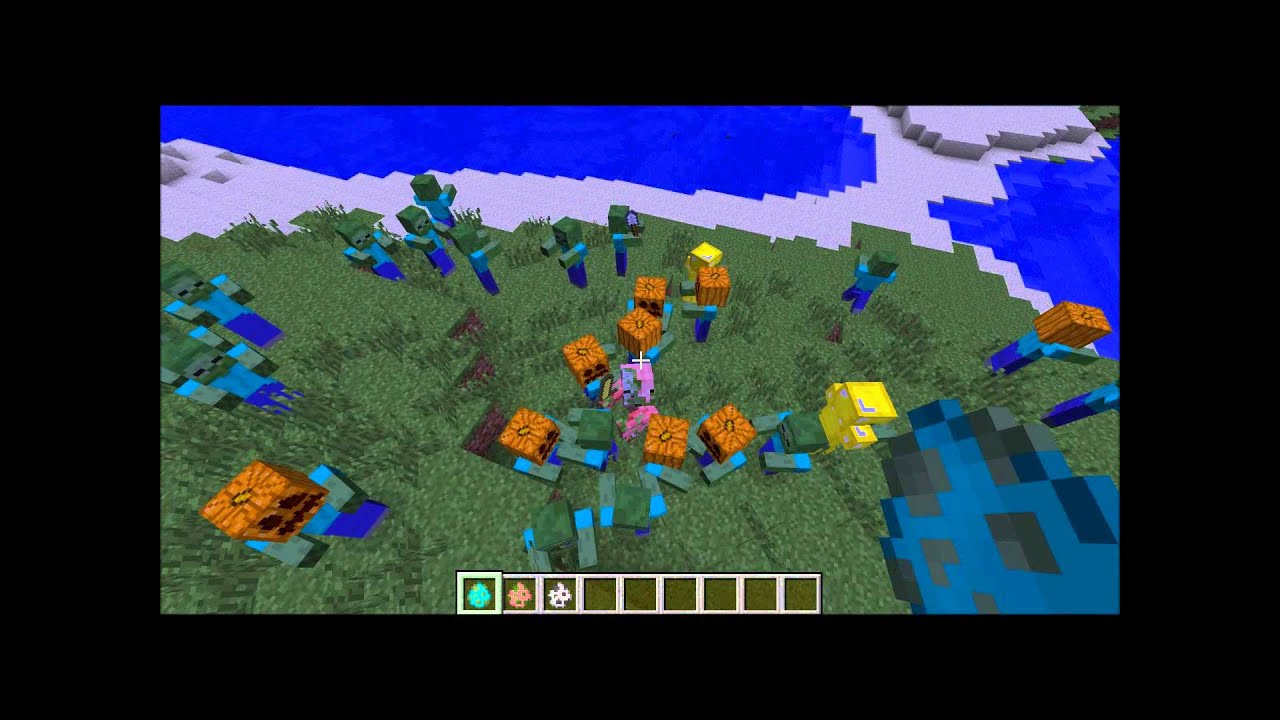 MINECRAFT MOBS WITH PUMPKIN HEADS! YouTube