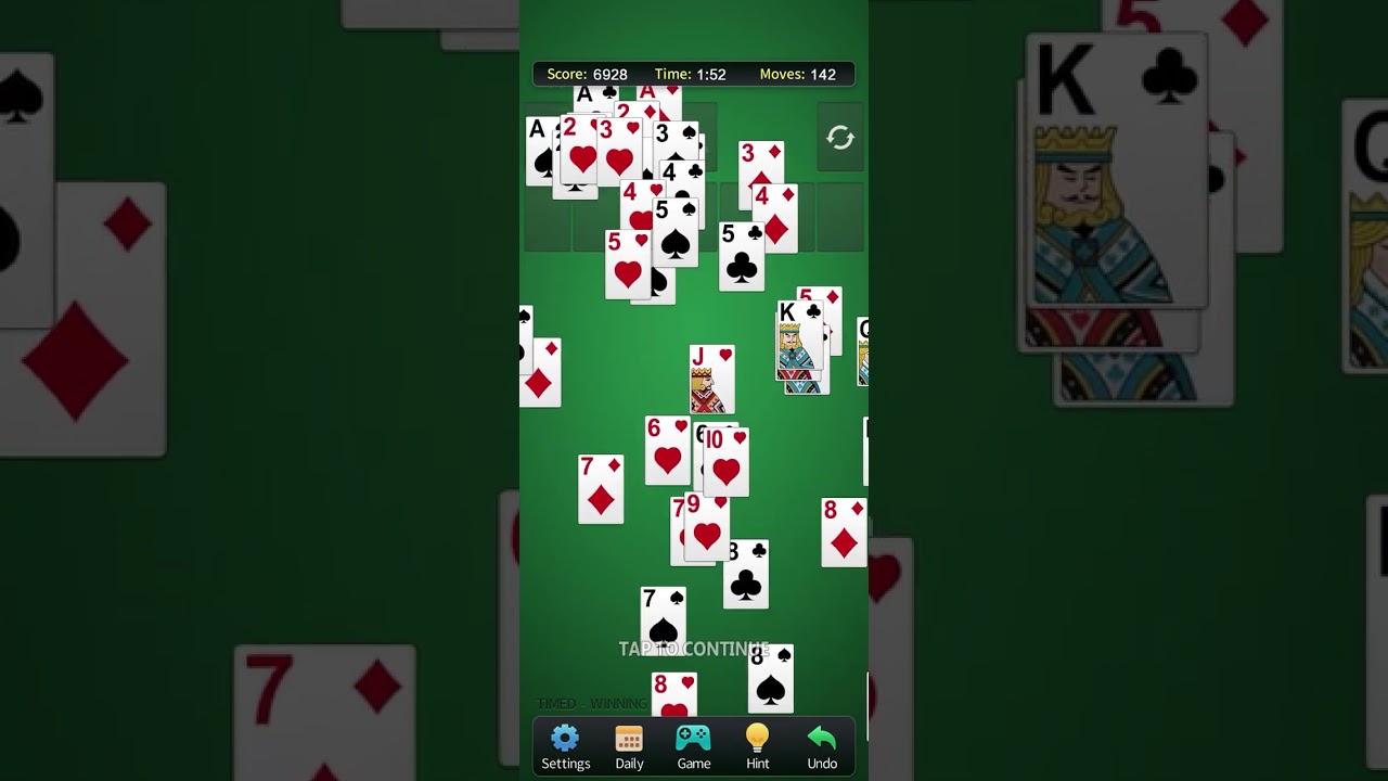Classic Mobile Game Solitaire - Classic Game ASMR 