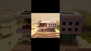 Minecraft: Easy Modern Beach House Tutorial 🌊🏠 #shorts #minecraft #builds