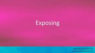 Pronunciation Of The Words Exposing.