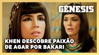 NOVELA GÊNESIS: Khen descobre que Agar esta apaixonada por Bakari