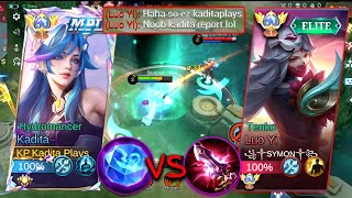 GLOBAL KADITA VS PRO LUO YI IN SOLO RANK GAME! | BEST BUILD & EMBLEM 2024 - Mobile Legends