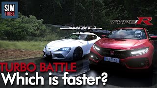 NEW SUPRA vs CIVIC Type-R | Which is faster? | Best Car Mods Touge Time-Attack Battle Assetto Corsa screenshot 4