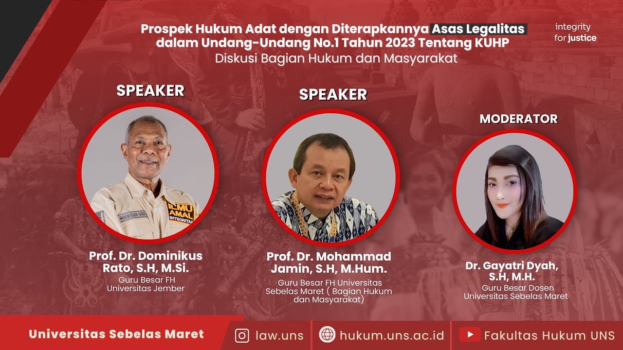 Diskusi Bagian Hukum dan Masyarakat | Fakultas Hukum Universitas Sebelas Maret