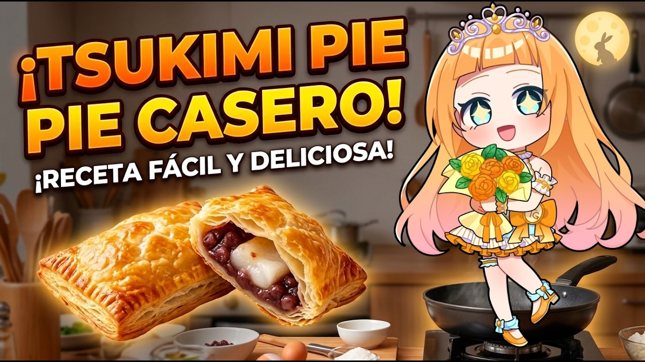 【#VtuberEspañol】Cocinando Tsukimi Pie: ¡Pay japonés de frijol dulce y mochi! 🥮✨