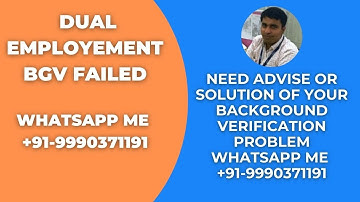 Dual Employment BGV Failed BGV #fakesalaryslip #dualemployment #employmentverification #bgv 
