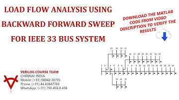 DOWNLOAD THE MATLAB CODE FOR LOAD FLOW ANALYSIS USING BACKWARD FORWARD SWEEP FOR IEEE 33 BUS SYSTEM