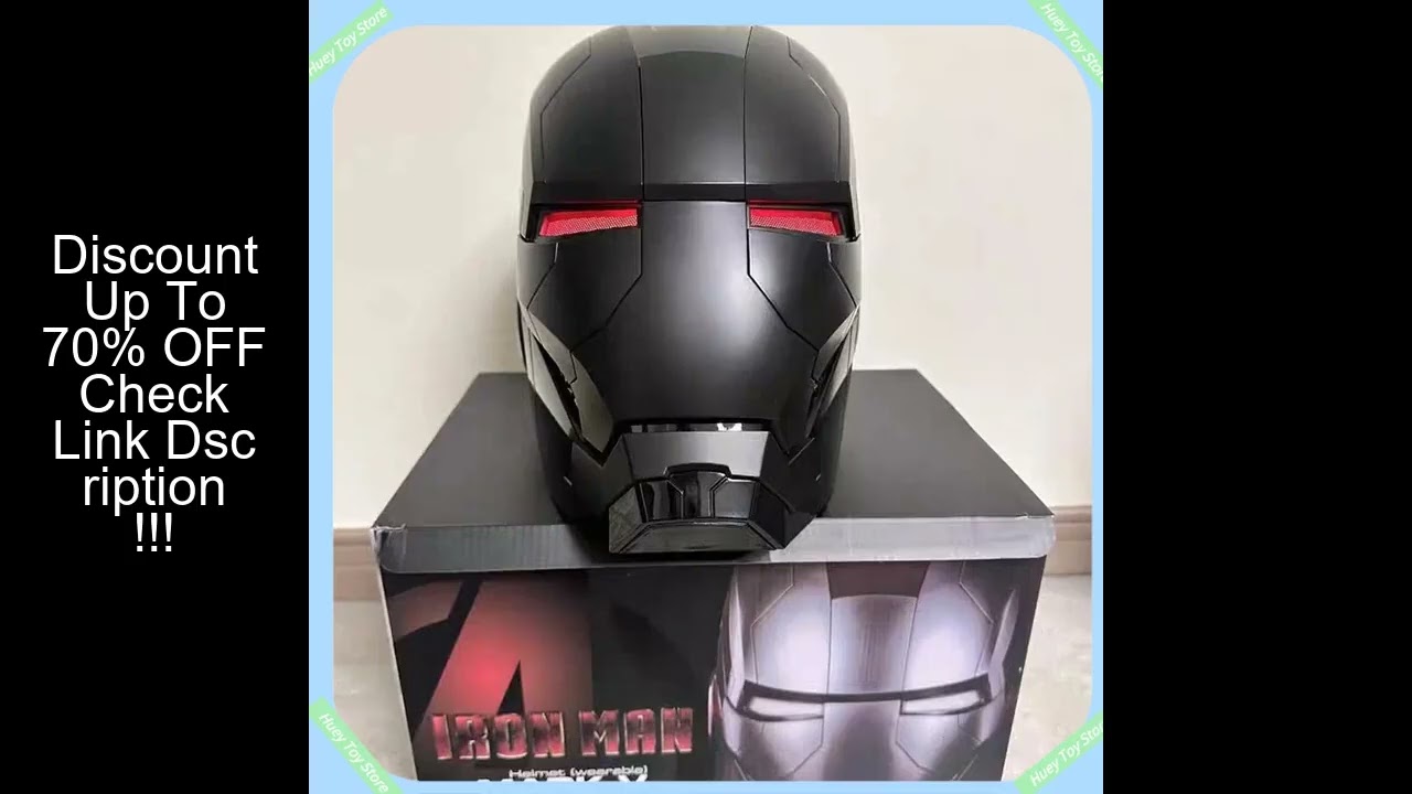 2025 New Marvel Iron Man Helmet Black Gold Black Silver Electric Helmet Voice Controlled Voice Machi