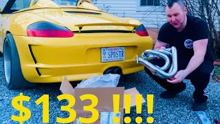 UNBOXING Pair of NEW PORSCHE 986 Boxster S Stainless CATLESS Exhaust Headers $133 SHIPPED