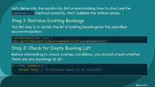 Resolving the Overlapping Dates Issue in Accommodation Booking with Java
