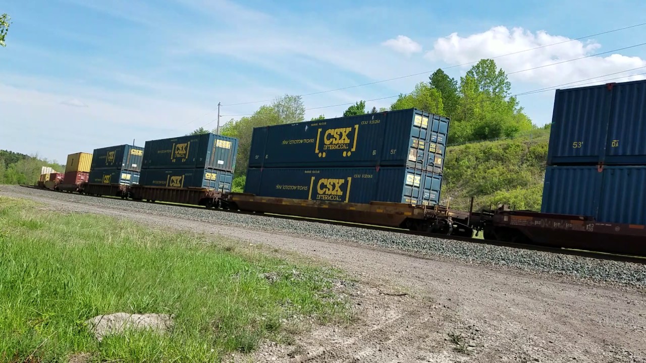 Csx Container Train Csx intermodal train going slow - YouTube