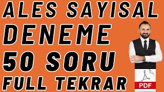 Ales Matematik Deneme 50 Soru Pdf 2025 Ales Matematik Son Tekrar 2025 Ales Sayısal Deneme