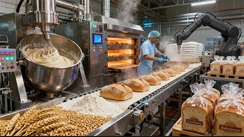 Inside a Modern Bread Factory: From Wheat Grain to Loaf Bread Packaging (Full Process)