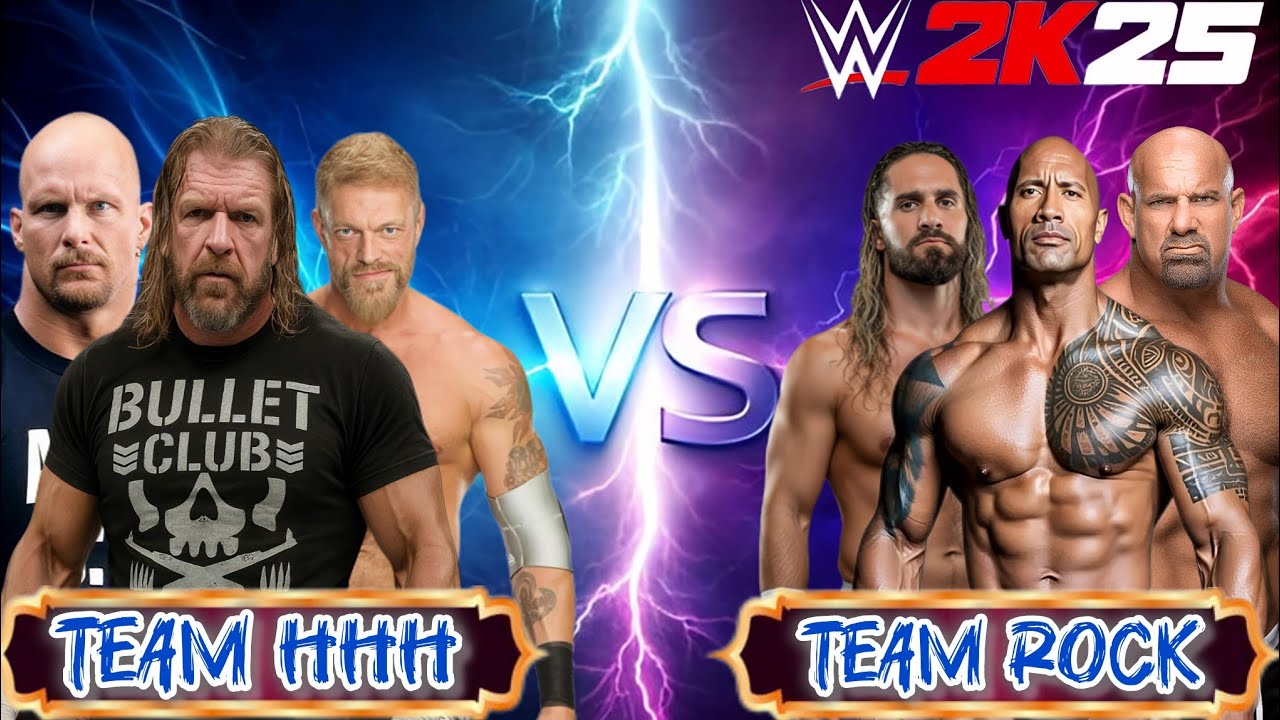 wwe 2k25-Team Rock VS Team Triple H | WWE 2K25 TAG Team Match |
