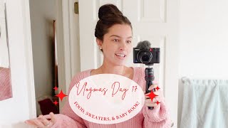 FOOD, SWEATERS, & BABY BOOK | VLOGMAS