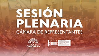 Plenaria Cámara de Representantes: Proyectos de Ley  29/05/2024