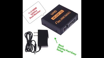 🔥HD 1x2 4k Hdmi Spilitter Extended Unboxing 🔥 Best DisplayPort Splitter Dual Monitors  Windows Setup