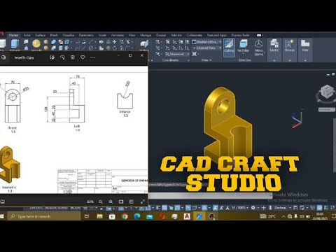 AutoCAD 3D Practice Tutorial | Beginner-Friendly Mechanical Part to 3D ...