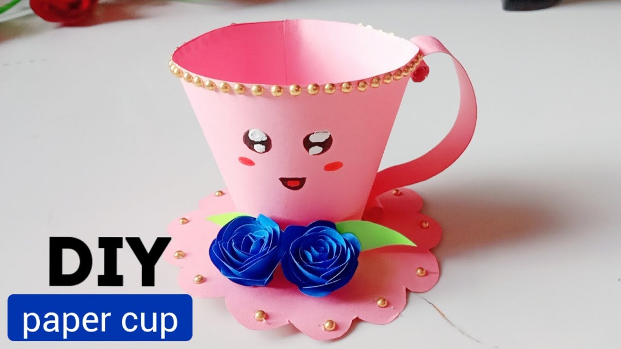 DIY MINI PAPER CUP / Paper Crafts For School / Paper Craft / Easy ...