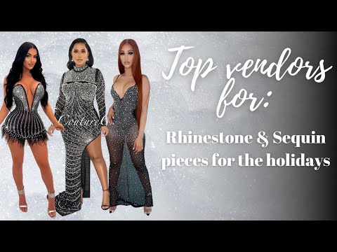 Wholesale Vendors For RhinestoneSequin PiecesPerfect For Christmas x New Years Holiday Party!
