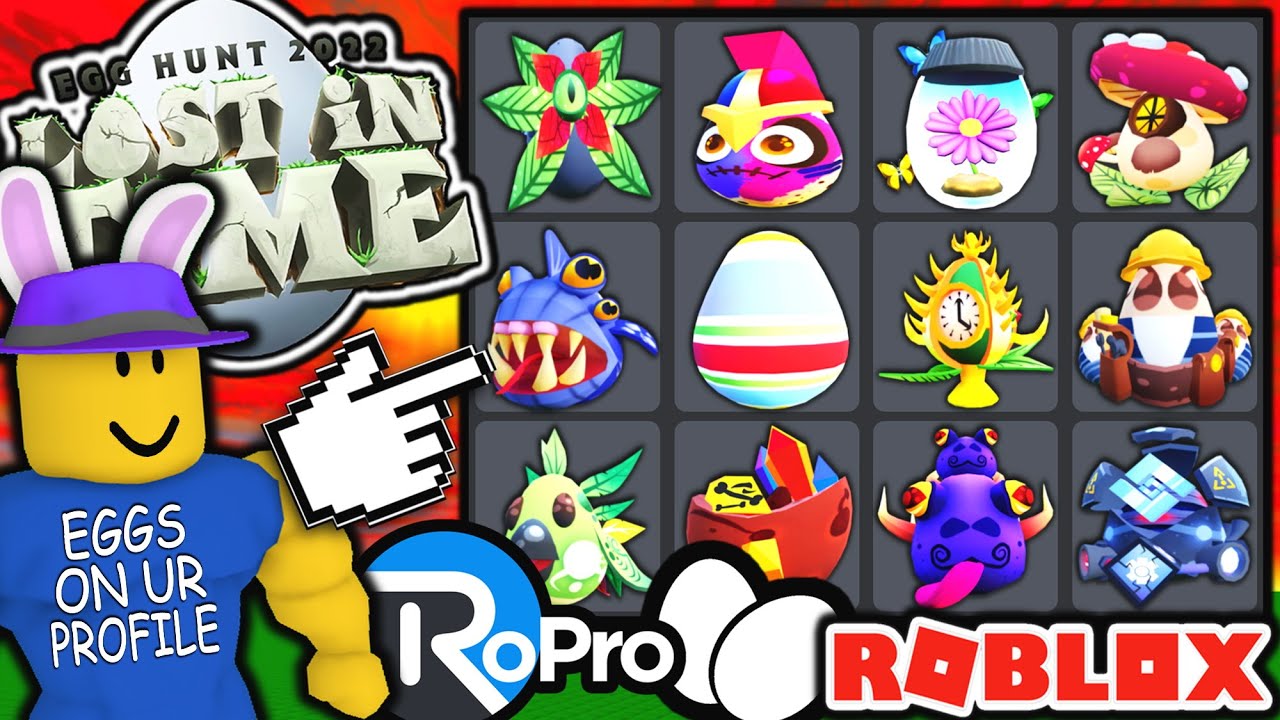 HOW TO GET THE EGG HUNT 2022 EGGS ON YOUR PROFILE! (ROBLOX ROPRO